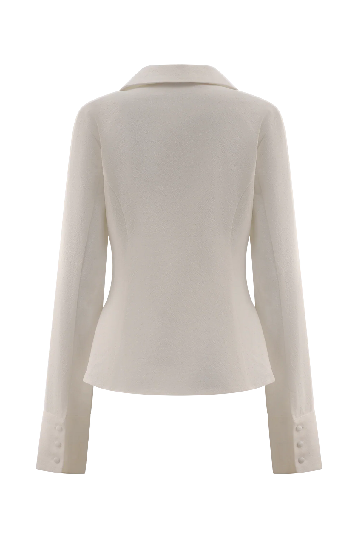 Annalee Cotton Beaded Tie Shirt White