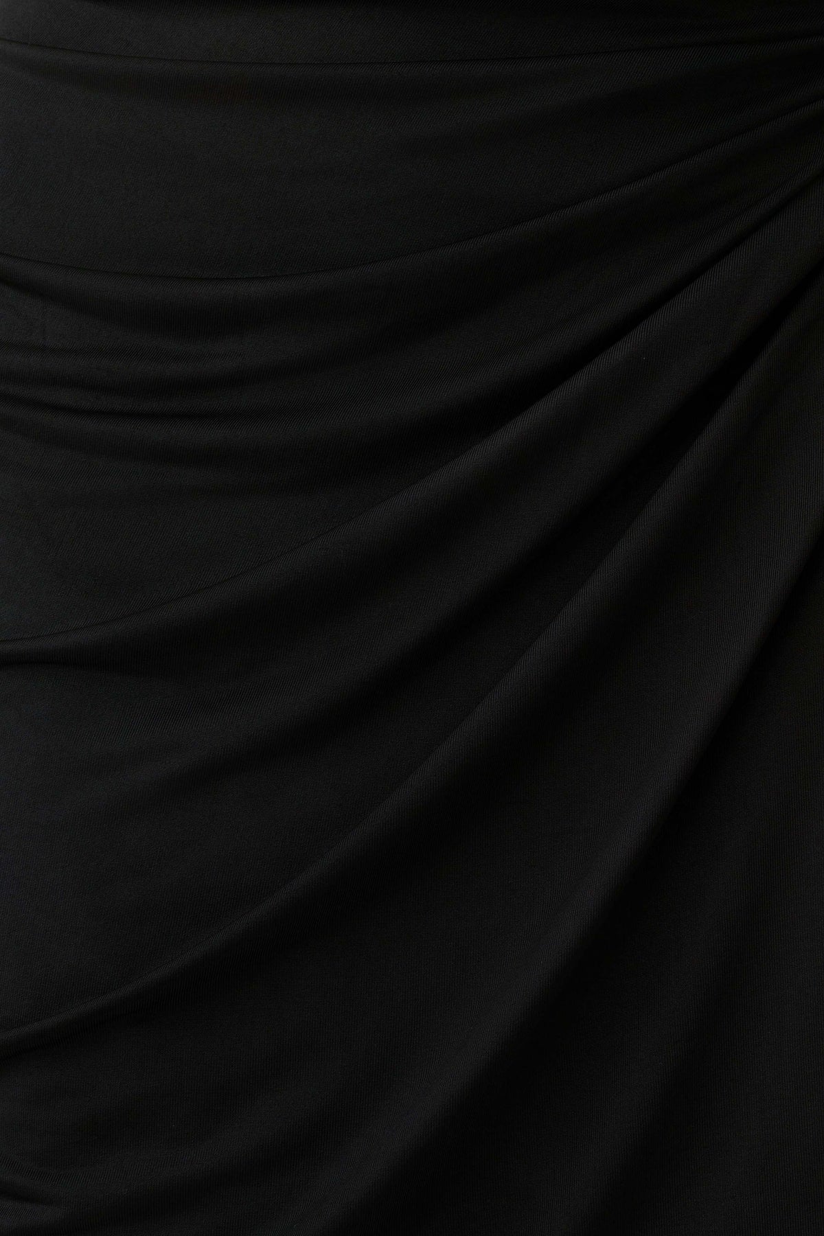 Alyn Off Shoulder Draped Mini Dress Black