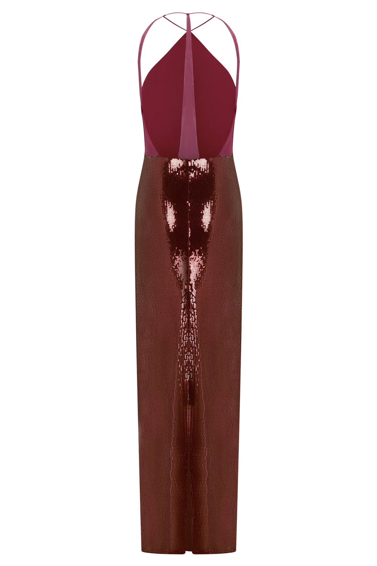 Baldwin Sequin Cut Out Maxi Dress Mahogany