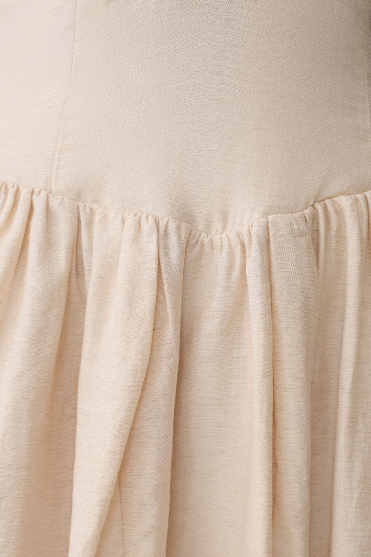 Arabella Cinched Waist Linen Mini Dress Natural