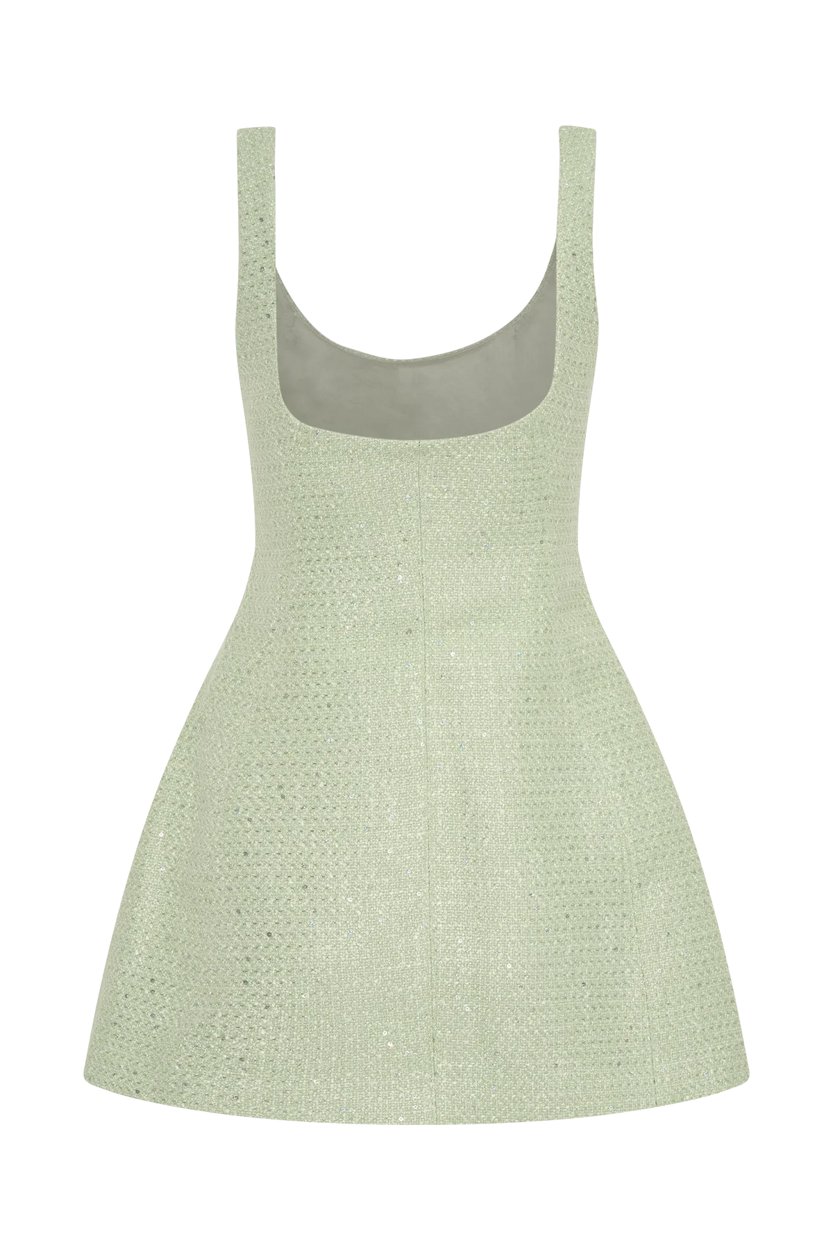 Beth Tweed Mini Dress Pastel Green