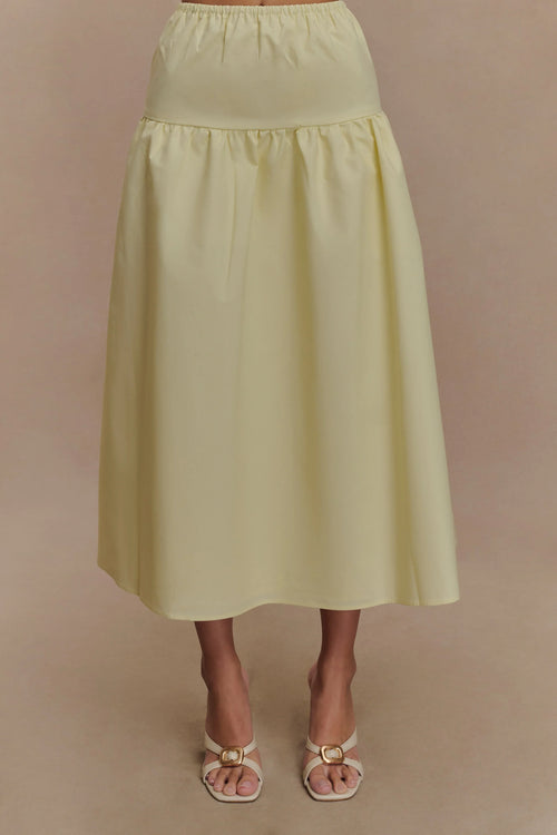 Amirah Midi Skirt Lemon
