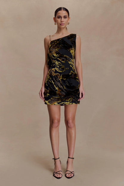 Ayana Cross Back Mini Dress Velvet Burnout