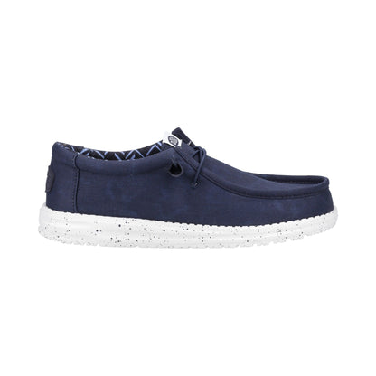 HEYDUDE Wally Mens Canvas Shoe - Navy