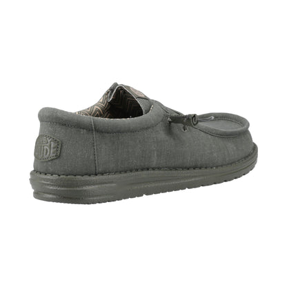 HEYDUDE Wally Stretch Canvas Mens Shoes - Deep Green