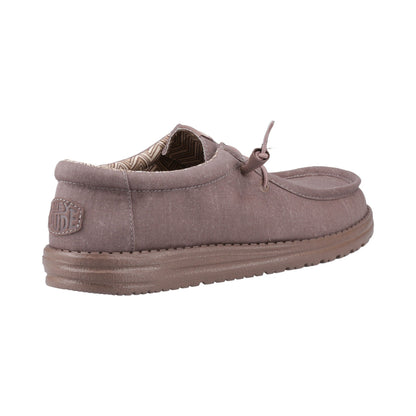 HEYDUDE Wally Stretch Canvas Mens Shoes - Deep Taupe
