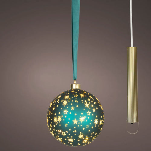 Hanging LED Micro Ball - Emerald/Warm White
