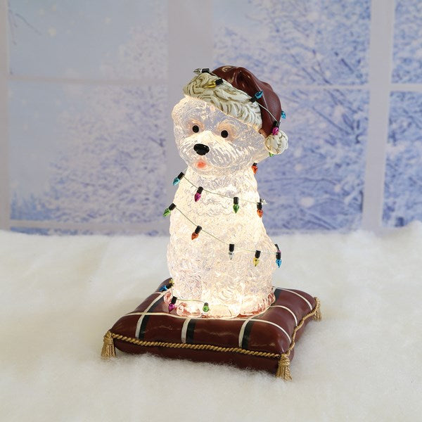 LED Christmas Dog Spinner 22cm