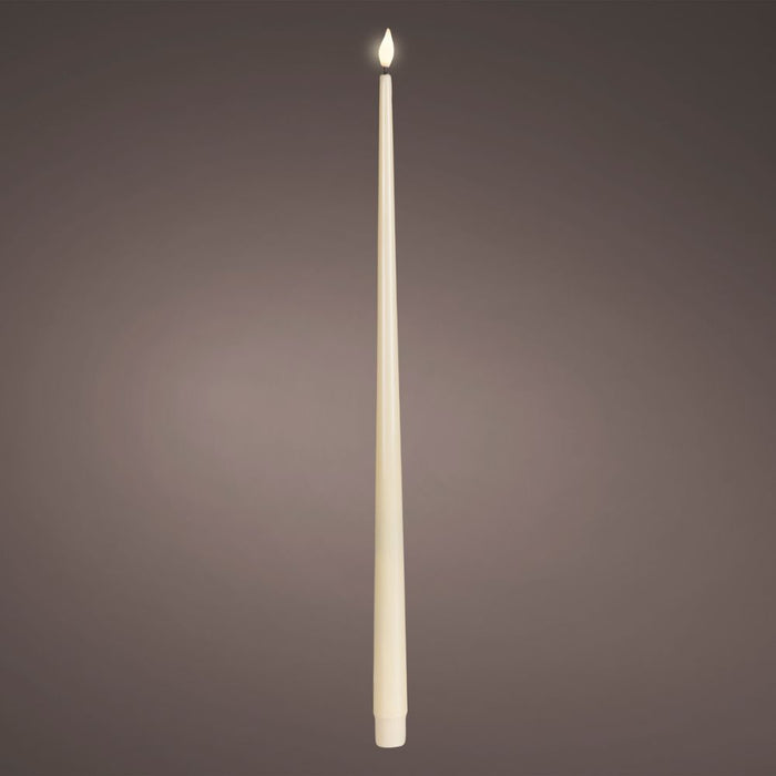 LED Realistic Dinner Wick Candle - Cream/Warm White