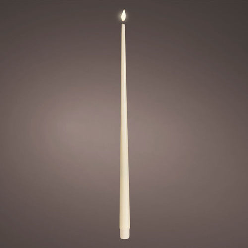 LED Realistic Dinner Wick Candle - Cream/Warm White