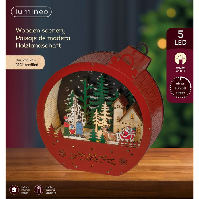 LED Warm White Christmas Scene