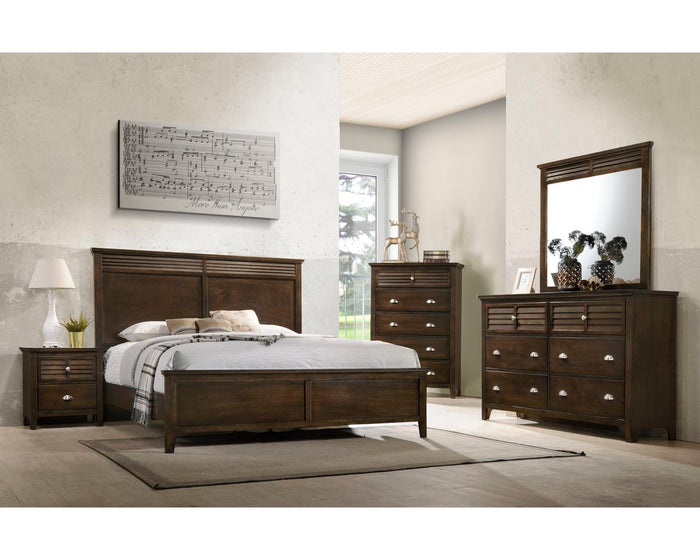 Lifestyle Furniture C7313A Espresso collection room setting; this listing is the mirror