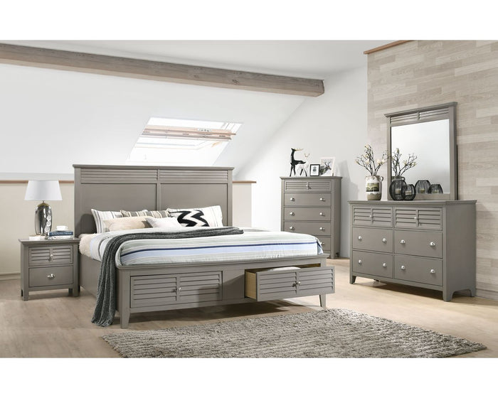 Lifestyle Furniture C7313G Gray collection room setting; this listing is the mirror