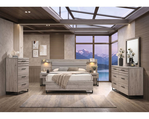 Lifestyle Furniture C8349A Driftwood collection room setting; this listing is the mirror