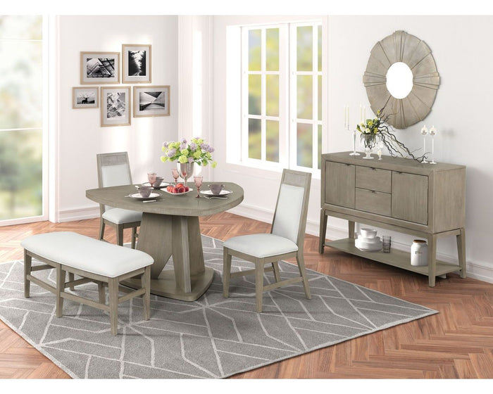 Lifestyle Furniture C9608D Weathered Gray collection room setting; this listing is the dining side chair