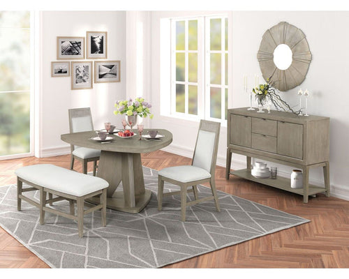Lifestyle Furniture C9608D Weathered Gray collection room setting; this listing is the dining side chair