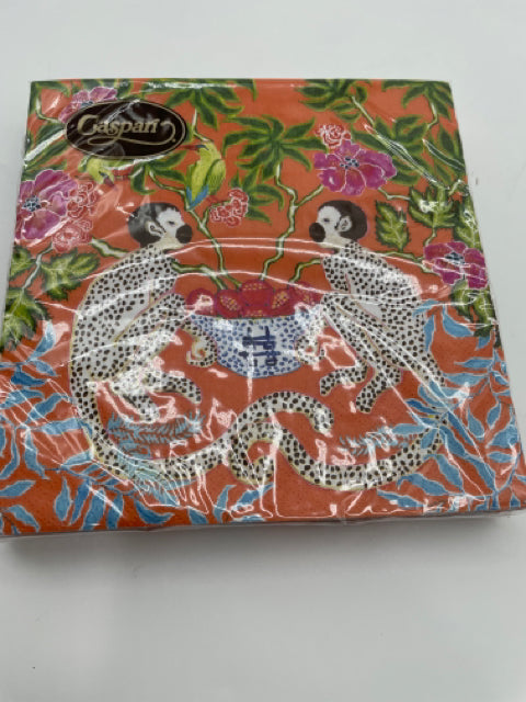 LUNCHEON NAPKIN MONKEY ORANGE