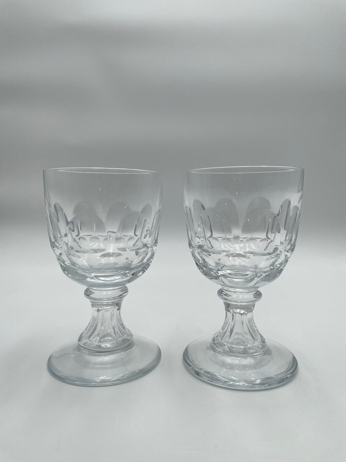 PAIR OF WILLIAM YEOWARD CRYSTAL GOBLETS
