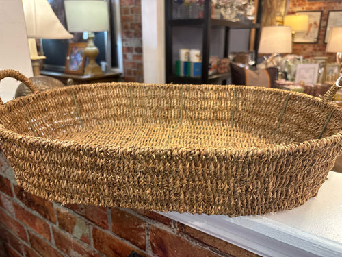 RATTAN SEAGRASS BASKET TRAY