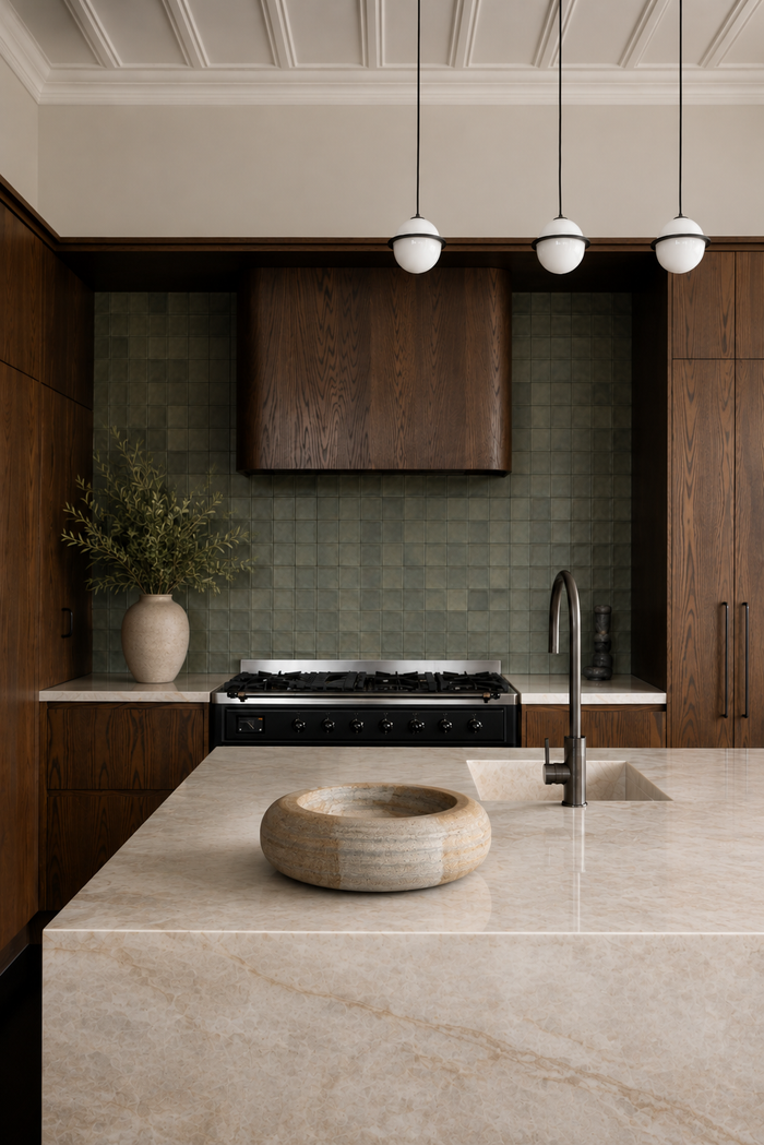 Round Tray — Limestone by WABE | Amier Home