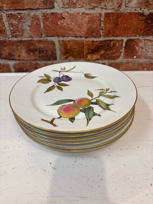 SET OF 6 DINNER PLATES ROYAL WORCESTER