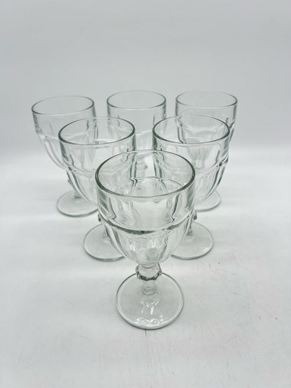 SET OF 6 GLASS GOBLETS