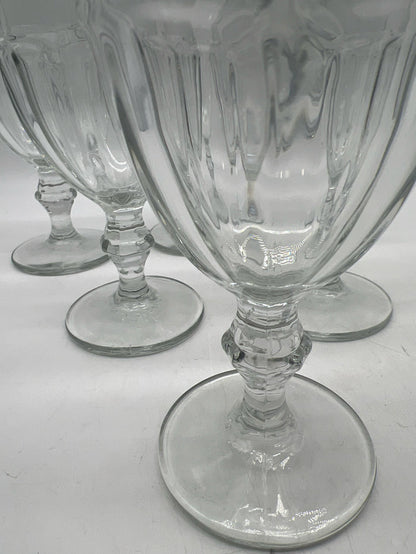 SET OF 6 GLASS GOBLETS