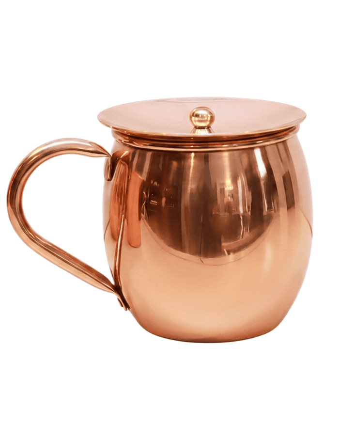 Signature Barreled Smooth Copper Mug Set | 16 oz