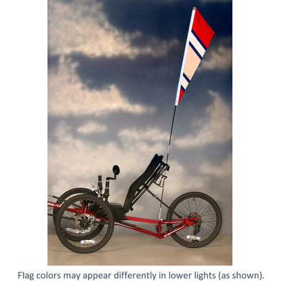 SoundWinds Reflective Fanion Recumbent Bike Flag - Red