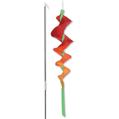 SoundWinds Small Fusilli Spinning Recumbent Bike Windsock - Orange