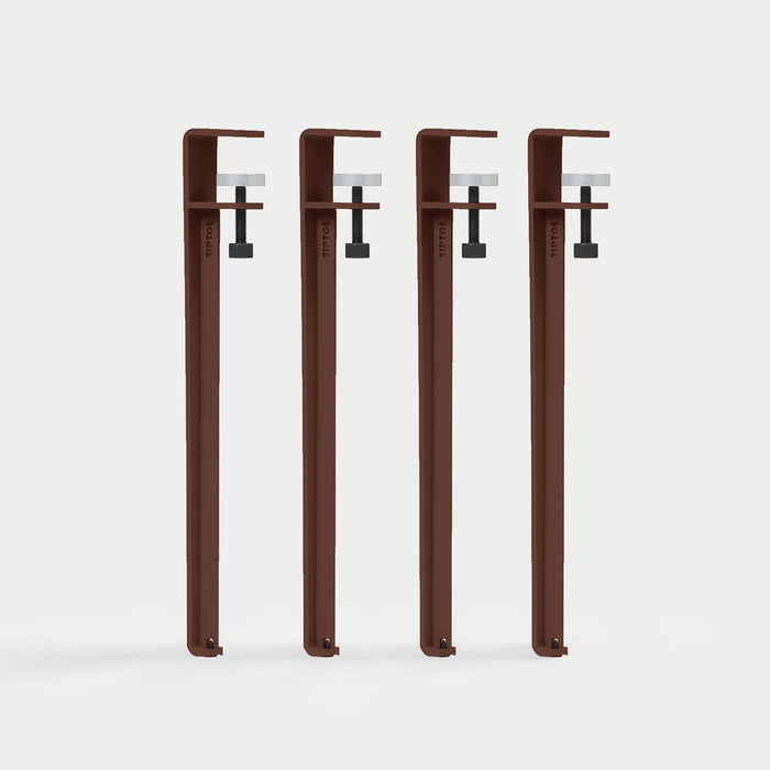 4 pieds de table / Marron Chocolat