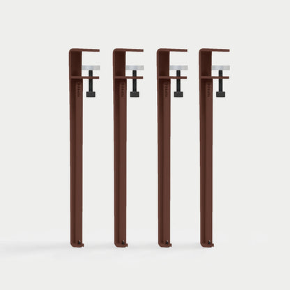 4 pieds de table / Marron Chocolat