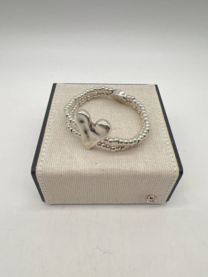 UNO DE 50 PALPITO SILVER DOUBLE BEAD STRAND BRACELET SIZE M