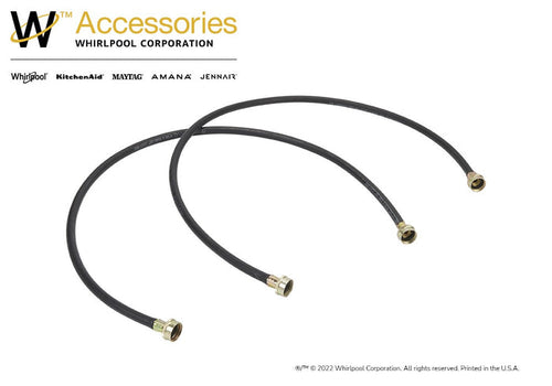 Whirlpool Washer Hoses Pair - Black