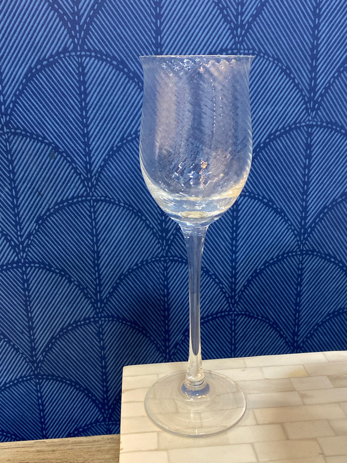 WINE GLASSES SET OF 8 TWISTED OPTIC