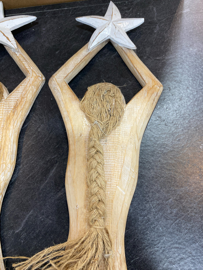 WOOD MERMAID WALL DECOR