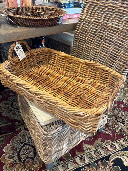 WOVEN TRAY W/ HANDLES