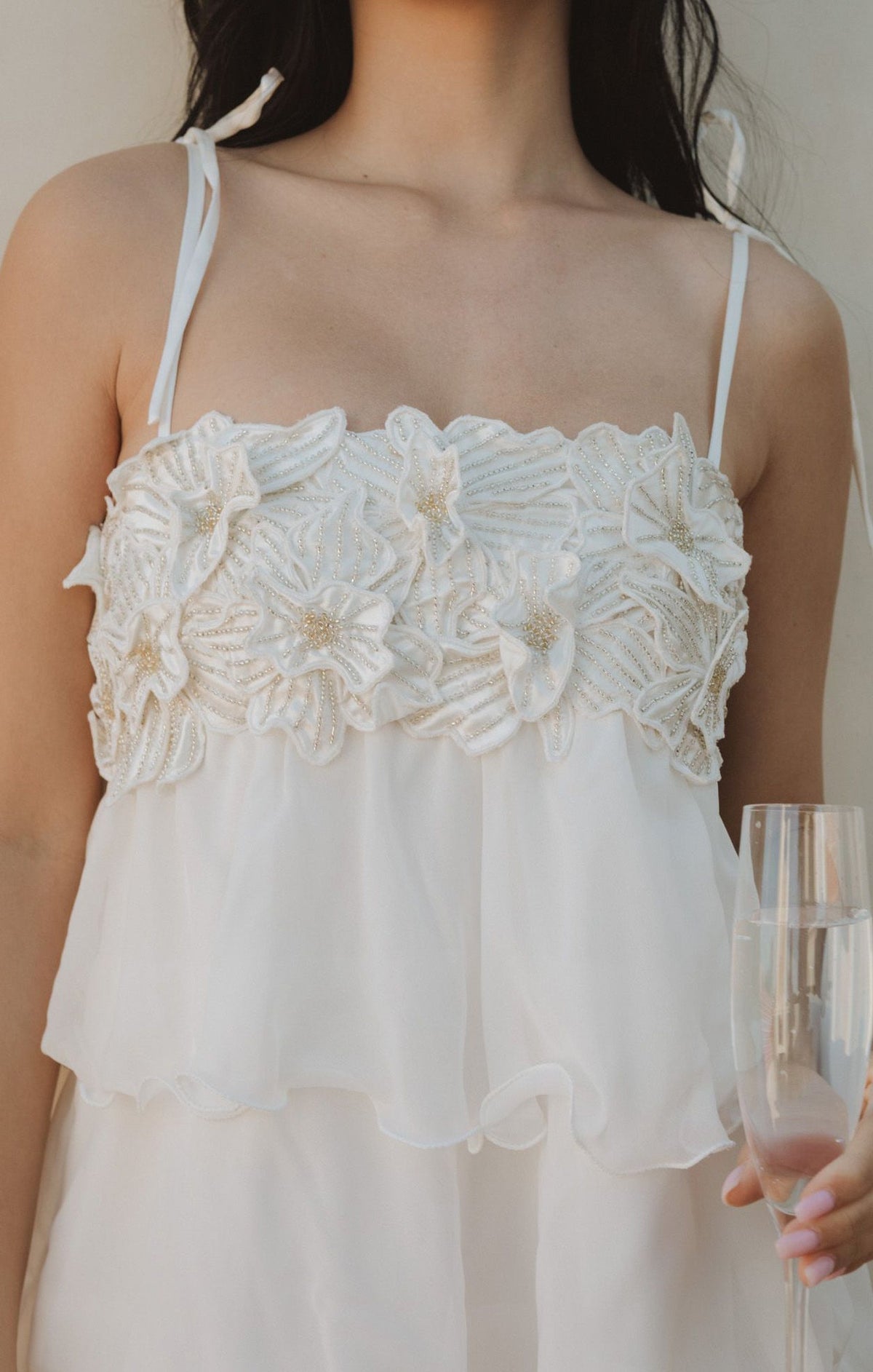 Gabriella Mini Dress ~ White Enchanted Embellishment